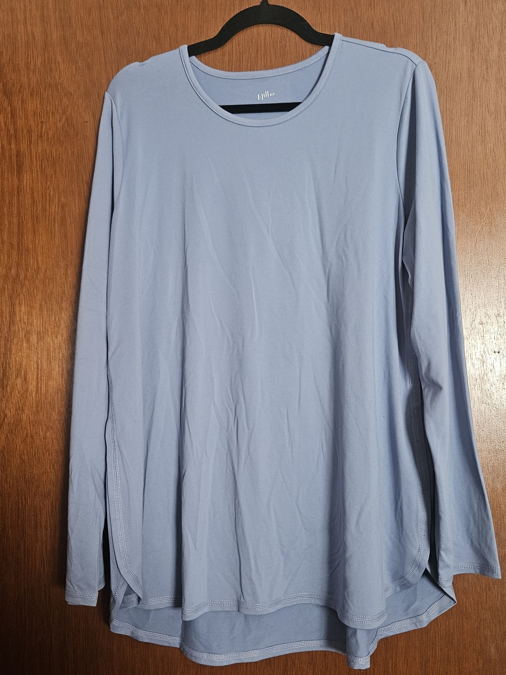 J. Jill Pale Blue Long-Sleeve Crewneck Top